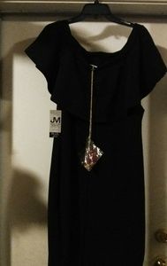Black dress with necklace